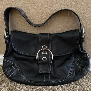 Small Black Leather Coach